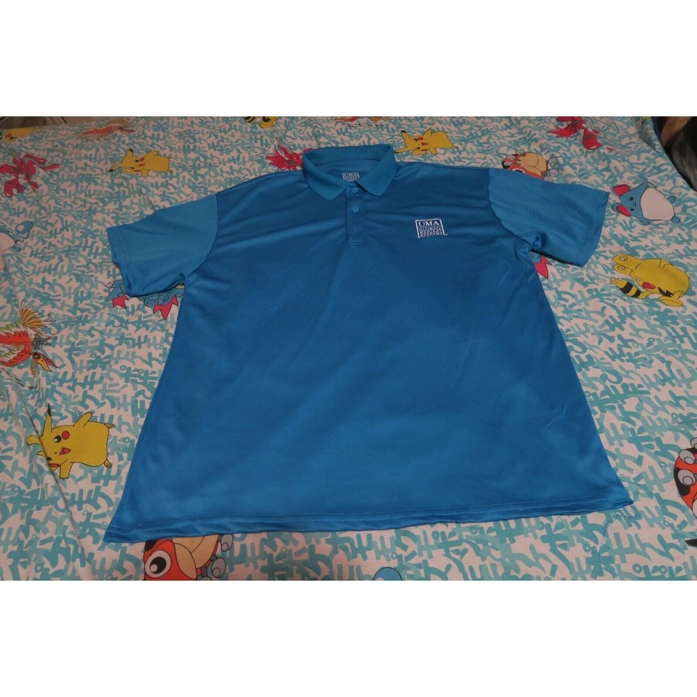 Ultimate Medical Academy UMA Uniform Polo Shirt Size XL Aqua Blue
